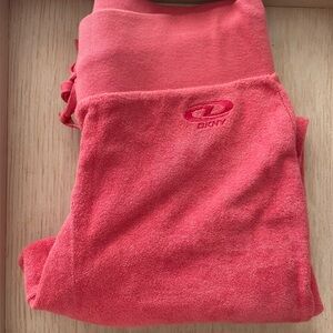 DKNY terry cloth drawstring capri pants size xs